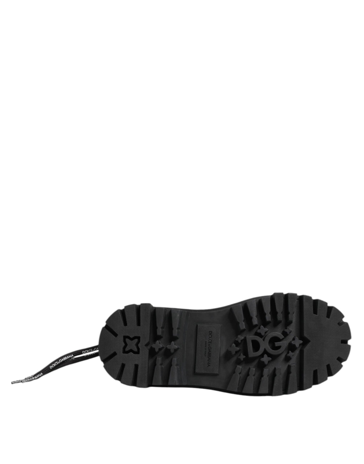 Dolce & Gabbana svarta sneakers med snörning och trekking-stil