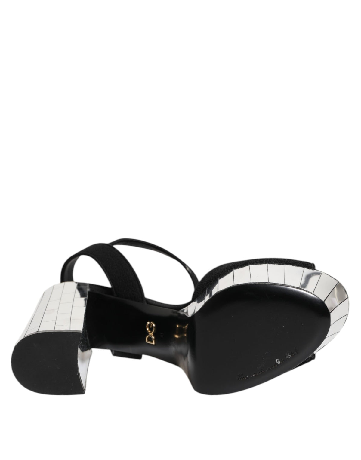 Dolce & Gabbana svarta Keira-sandaler med kristaller och ankelrem