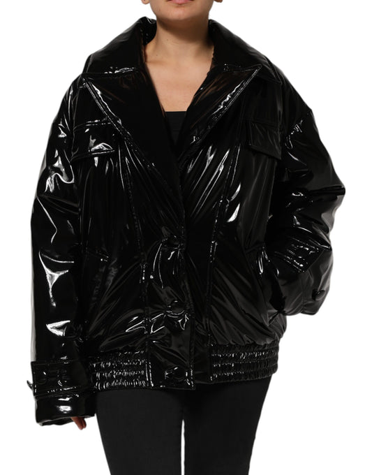 Dolce &amp; Gabbana Polyester Svart Quilted Pufferjacka