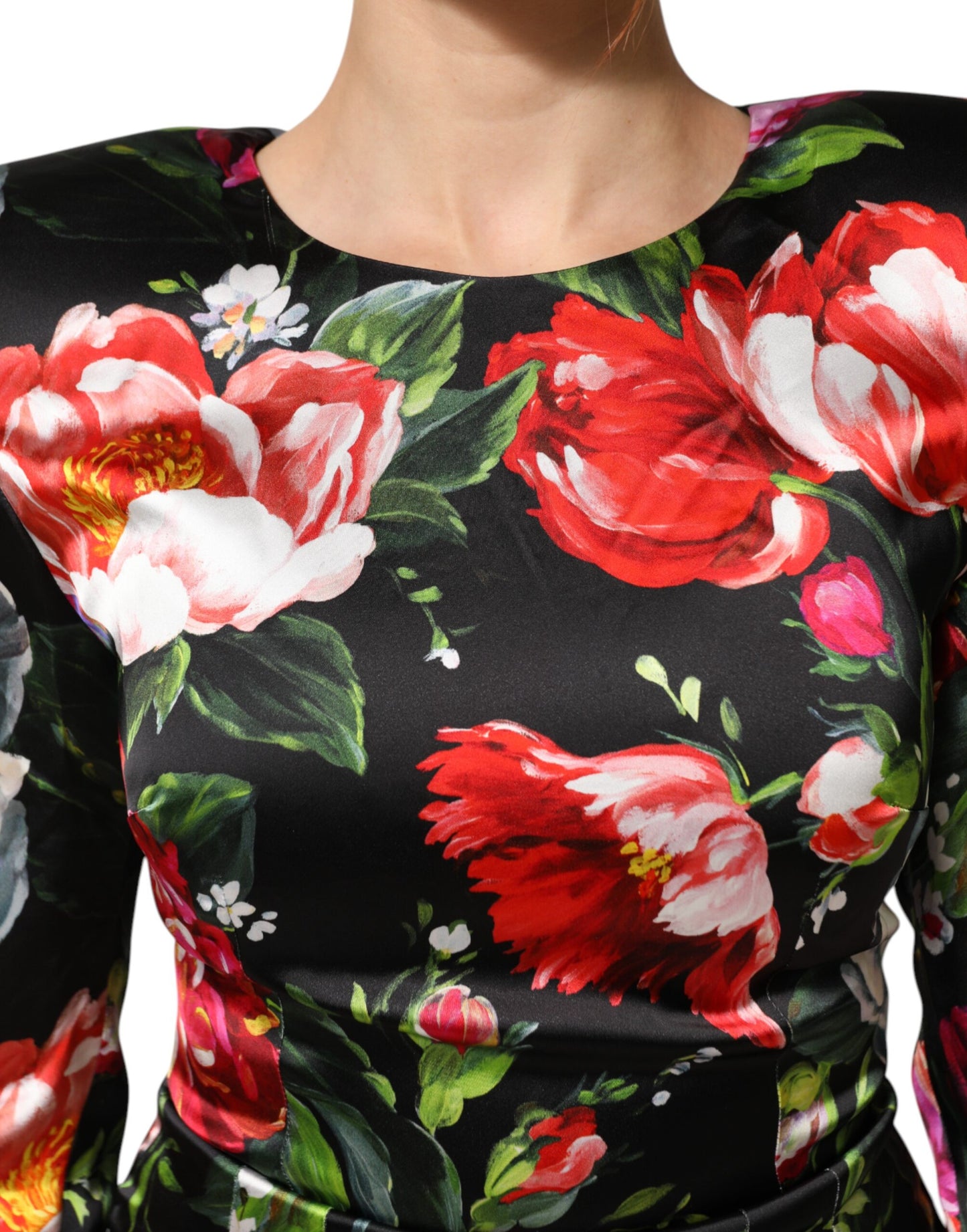 Dolce &amp; Gabbana svart blommig Fiori Pittorici Mini Bodycon Klänning